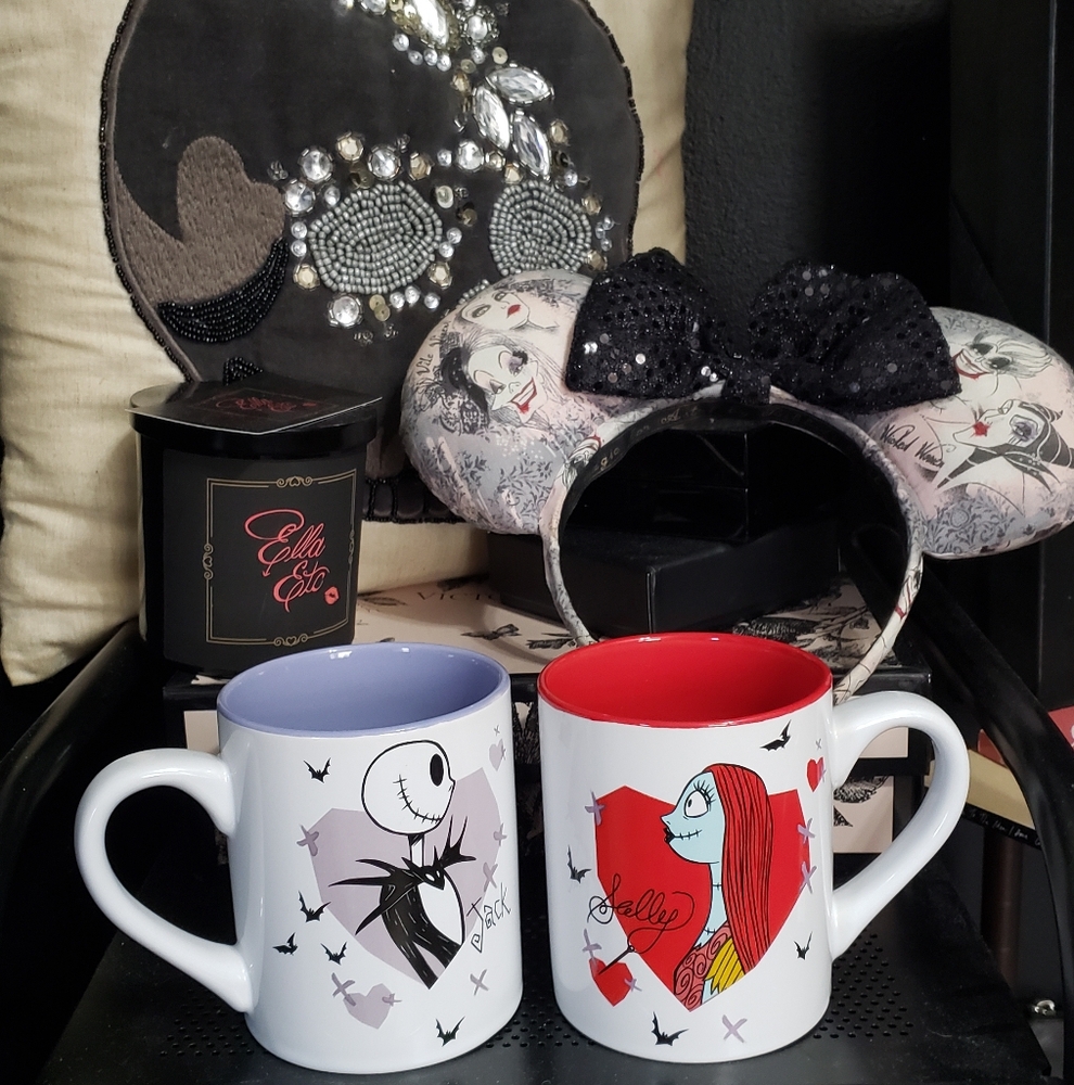Set of 2 Tim Burton's The Nightmare Before Christmas Jack & Sally 14 oz …